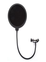 Professionele klem op microfoonpopfilter Bilayer Recording Spray Guard Double Mesh Screen Windscherm Studio8732050