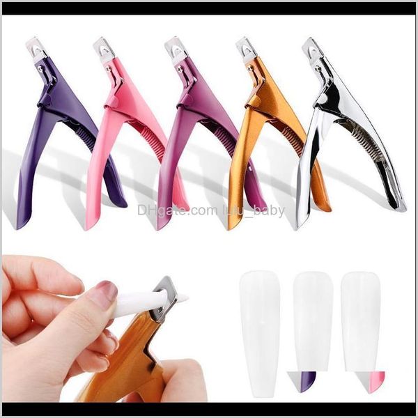 Clipper profesional Tipo especial U Palabra Puntas falsas Cortadores de bordes Manicura Herramientas coloridas de acero inoxidable Cmuzh Clippers 2B9Hf