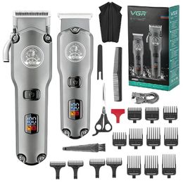 Kits combinados profesionales cortadora de pelo eléctrica potente recortadora para hombres máquina de corte de pelo inalámbrica recargable de iones de litio 240115