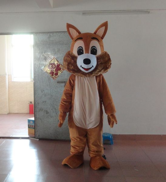 Costume de mascotte d'écureuil brun personnalisé professionnel vêtements de personnage d'animal de dessin animé déguisement de fête d'halloween de noël