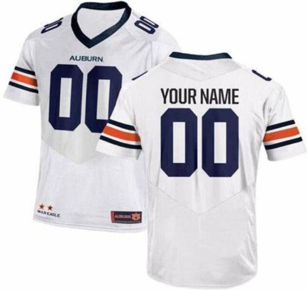 Jerseys personnalisés professionnels Auburn College Jersey Logo n'importe quel numéro et nommez toutes les couleurs des chemises de football pour hommes A08079707