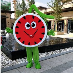 Professioneel schattig fruit cartoon mascotte kostuum leuk watermeloen aankleden kerst carnaval feest volwassen prestatie kostuum