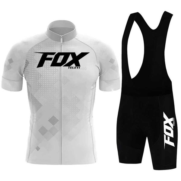 Chemise de cyclisme professionnelle, vêtements d'été, shorts d'équipe pour hommes, ensemble de tenue fox teleyi, maillot, costume, pantalon de vélo en Gel, 2023