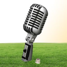 Professionnel Deluxe Rétro Vocal Discours Vintage Rock Classique Filaire Microphone Dynamique Mike Microfonoe Microfono Mikrofon Kara3616284