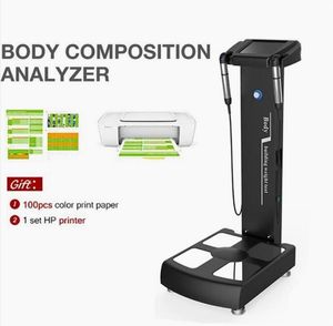 Máquina profesional de análisis corporal digital Analizador de grasa de composición de índice de masa con impresora A4 para medición de peso Equipo de fitness con escáner para reducir grasa