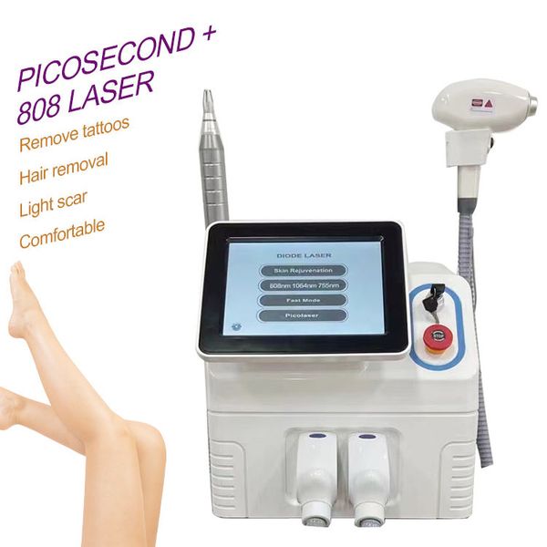 Professionnel 808nm Diode Laser épilation Q commutateur picoseconde ND YAG Laser détatouage indolore soins de la peau Machine de beauté