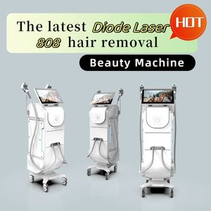 Professionele Diode Laser Ontharingsmachine Lichaam Oksels 808 755 1064nm Drievoudige golflengten Koelsysteem Pijnvrij Haarreductie Schoonheidsapparatuur voor Mannen Vrouwen