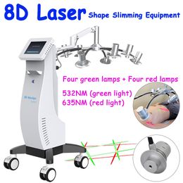 Le retrait professionnel de graisse de Laser de Diode Lipo réduit la machine de Lipolaser de la lumière verte rouge 8D de forme de corps de graisse