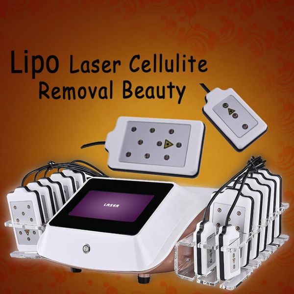 Diode professionnelle Lipo Laser Perte de poids Amincissant la machine Lipolaser 650Nm pour la combustion des graisses Utilisation de salon à domicile Équipement de beauté Non invasif 14 Pads389