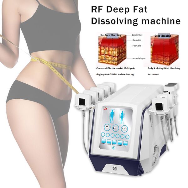 Máquina profesional para disolver grasa RF, esculpir la cara y el cuerpo, apretar las mejillas y eliminar la papada