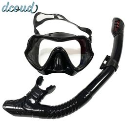 Máscara de buceo profesional Gafas de silicona suave a prueba de agua Gafas UV Conjunto de snorkel para adultos Suministros de buceo Conjuntos de snorkel 240321
