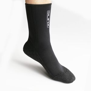 Chaussettes de plongée professionnelles Chaussettes en néoprène 3 mm collées et cousues invisibles avec semelles antidérapantes en silicone pour sports de plage