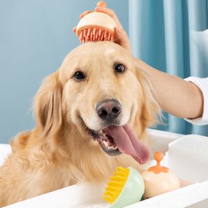 Outils de toilettage pour chiens professionnels Brosse de bain pour animaux de compagnie Brosse de massage pour chiens Peigne de beauté pour chats Brosses en mousse riches Fournitures de nettoyage pour animaux de compagnie ZL1208