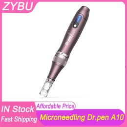 Professionele Dr Pen A10 Draadloos met 12 pinnen Microneedle Dr. pen Ultima Microneedling Derma Pen Verstelbare lengte Rimpel Acne Behandeling Gezicht MTS Huidverzorging Dermapen