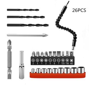 Forets professionnels douilles hexagonales ensemble de tête de tournevis électrique arbre d'extension Flexible Kit d'outils à main mèche sans fil