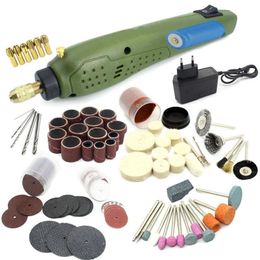 Brocas profesionales, Mini herramienta rotativa eléctrica, juego de accesorios de molienda eléctrica para máquina de grabado Dremel, Kit-Eu Plug222w