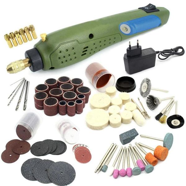Brocas profesionales, Mini herramienta rotativa eléctrica, juego de accesorios de molienda eléctrica para máquina de grabado Dremel, Kit-Eu Plug273H