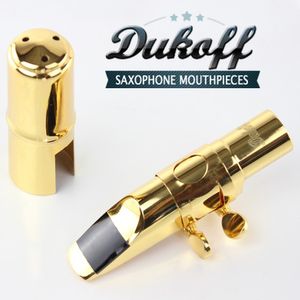 Professionnel Dukoff Tenor Soprano Alto Saxophone Embouchure En Métal Or Laque Slideway Embouchure Sax Dukoff Mouth Pieces 56789