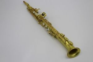 Saxofón soprano profesional de música oriental con campana curva, latón original Saxello 00
