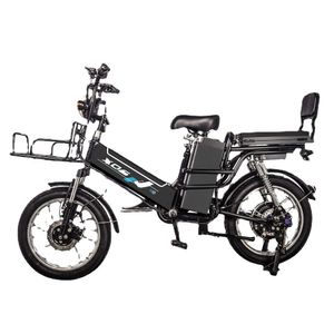 Vélo électrique professionnel de 20 pouces, capacité réelle, 48V, 1000W, peut placer la boîte avant et arrière, clignotant
