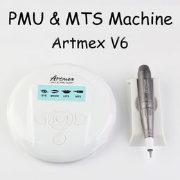 Professionele elektrische microneer System ArtMex V6 MTS PMU Beauty Machine Tattoo Eye Lip Liner Semi Permanente Make Up Pigmentation Eyeliner Wenkbrauw Dermapen Kits