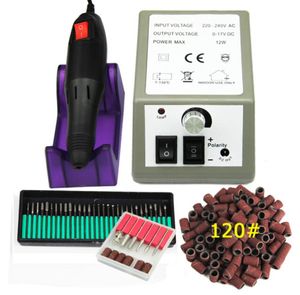 Professionnel électrique perceuse à ongles Machine ensemble Nail Art fichier 36 Bits 120quot bande de ponçage acrylique Nail Art équipement outil Cutter k4277912