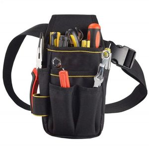 Bolsa de herramientas para electricista profesional, cinturón de tela Oxford, impermeable, Kit de soporte para cinturón de herramientas, bolsillos, bolsa conveniente con cintura