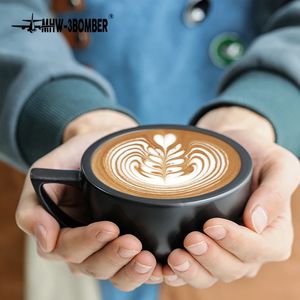 Professionele Espress Latte Coffee Cup Set Pop Art Keramische mok met schotels Home Office Tea Cups Chic Cafe Bar Accessorie 231221