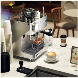 Professionele espresso-koffiezetapparaat CRM3812 Hoog efficiëntie 3 ketels koffiezetapparaat All-in-One Design met 16 versnellingen bonenmolen