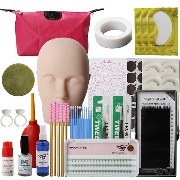 Kit de formation des outils d'extension de cils professionnels Faux faux faux cils kit d'extension 1 pack 19 pièces