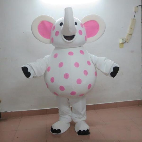 Fábrica profesional, disfraz de mascota de dibujos animados de elefante manchado para que adulto lo use en Navidad
