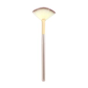 Professionele fan make-up borstels mengen markeerstift contour gezicht losse poeder borstel champagne gouden cosmetische schoonheid tools j072