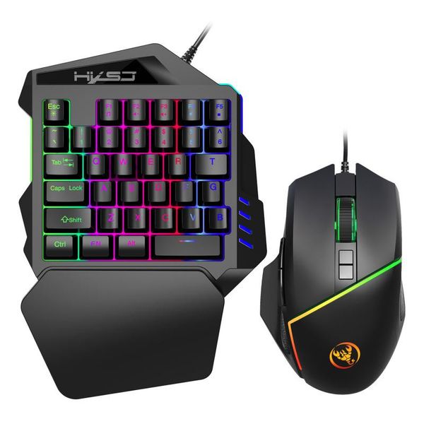 Mode professionnelle 35 touches jeu à une main clavier de jeu clavier de souris pour LOL Dota PUBG Fortnite claviers outils v100