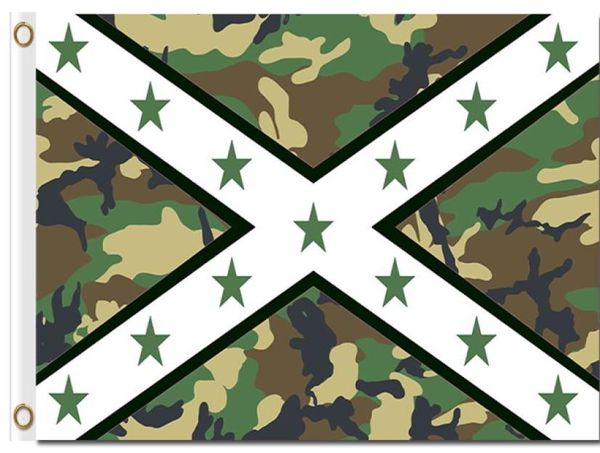 Fabricant de drapeau professionnel 90x150cm36x60inch 100d Polyester 3x5ft Bannière avec métal grommets USA Camouflage Green Camouflage Cross Flag1491881