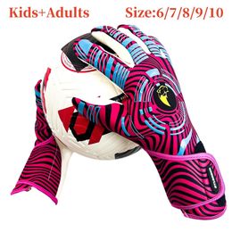 Puero de fútbol profesional Guantes de guantes para niños Adultos espesos de protección de látex no fútbol fútbol 240318
