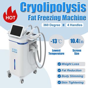 Cryo Machine Minceur Réduction de Poids Enlèvement de Graisse Cryothérapie de Congélation Professionnelle 4 Poignées Dispositif Anti-Cellulite sous Vide Contour du Corps Utilisation en Salon à Domicile