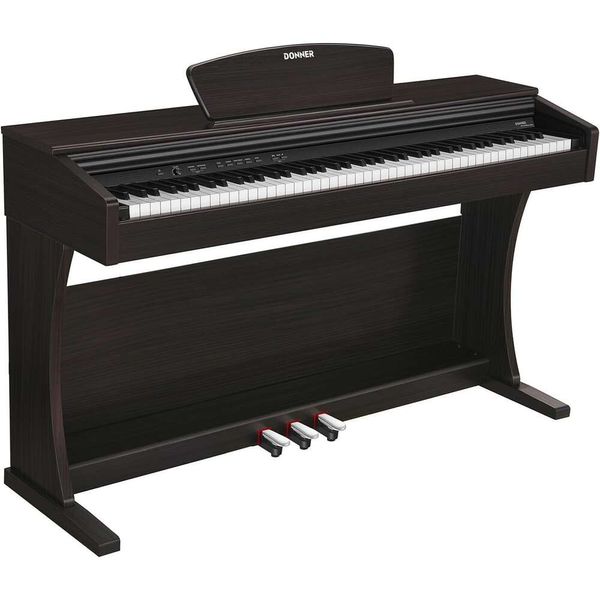 Piano digital eléctrico de tamaño completo profesional con 88 claves de acción de martillo calificado, récord, bluetooth, 10 voces, 4 reverberación, altavoces - DDP300 piano