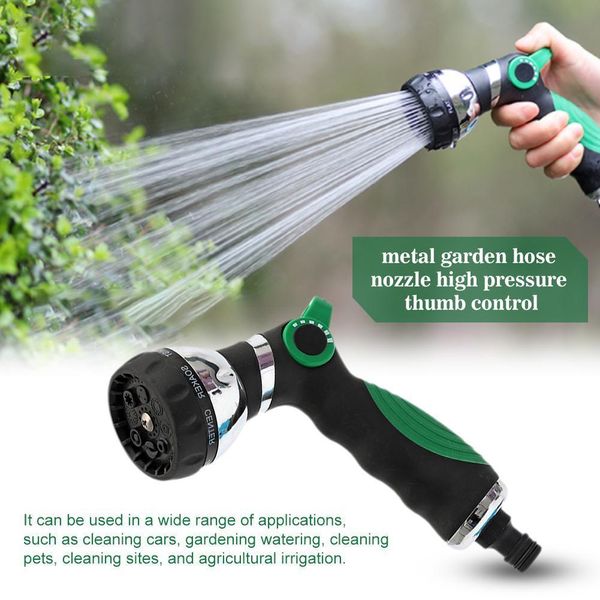 Pistola de agua de pulverización de agua de jardín profesional para regar la manguera de césped Spray Boquilla de agua Pistola Herramienta de limpieza de automóviles Herramientas de aspersión Y200106