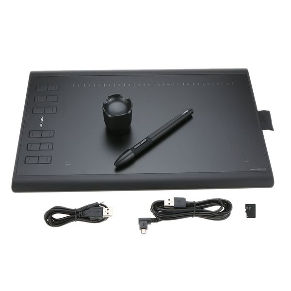 Tableta de dibujo gráfico profesional Micro USB Firma Tablero de tabletas digitales 1060PLUS con pintura Portalápices recargable Blocs de escritura