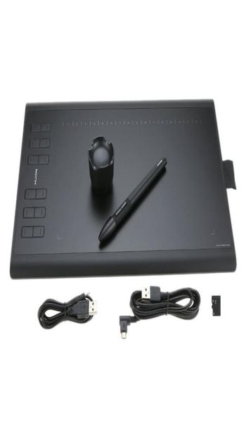 Dibujo gráfico profesional Tableta Micro USB Firma de las tabletas digitales Tablero 1060plus con pintura recargable Presentador de lápiz Escritor4618649