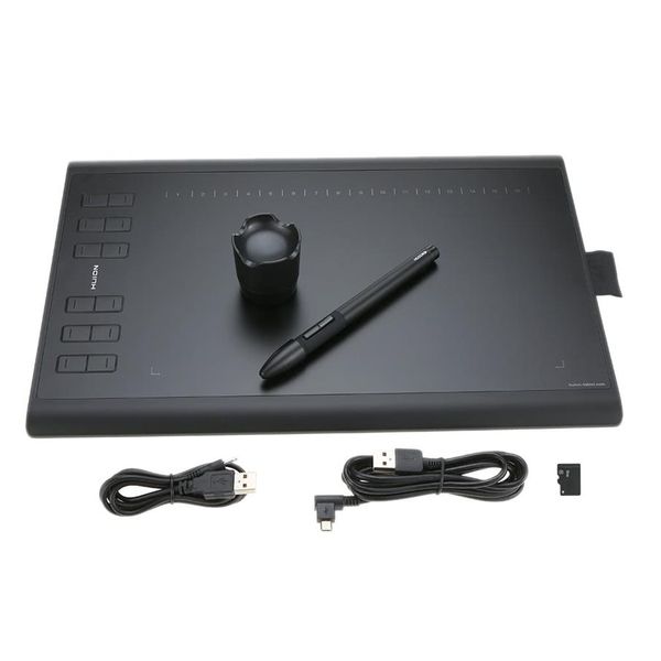 Tableta de dibujo gráfico profesional, tablero de tabletas digitales de firma Micro USB 1060PLUS con soporte para bolígrafo recargable de pintura Writi2751