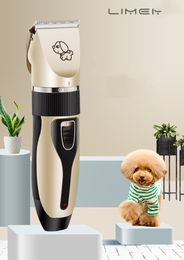 Professionele Grooming Kit Elektrische Oplaadbare Pet Hond Kat Dier Haar Trimmer Clipper Shaver Razor Set Snijmachine FY4070