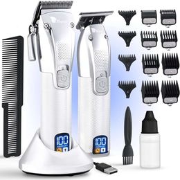 Clippers de cheveux professionnels pour hommes Set - Turbo Power pour une coupe précise et des coupeurs sans fil inclus - Kit de coupe de cheveux de qualité coiffée pour hommes - Maquina de Corte