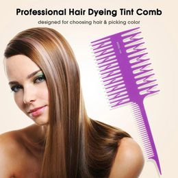 Professionele haarkam Haarverven Hoogtepaar Haarborstel Vis brede tandzone Kam Barber Hairdressing Comb Hair Styling Tool
