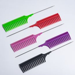 Professionele haarkam Haarverven Hoogtepaar Haarborstel Vis brede tandzone Kam Barber Hairdressing Comb Hair Styling Tool 2468