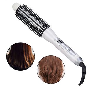 Hair Curler Curling Curling Iron Tourmaline Ceramic Brush Brushing LCD Display Style Curly Tools 240423