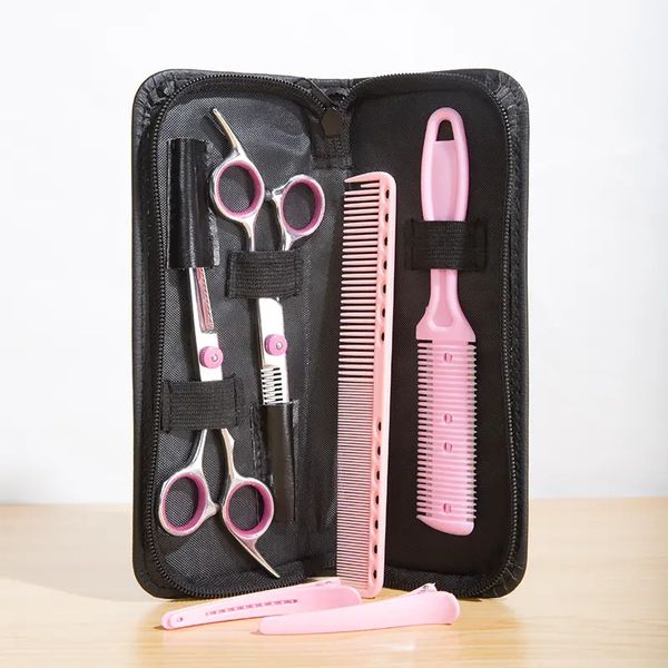 Juego de tijeras de corte de pelo profesional, 2 uds., peines de peluquería, 2 uds., tijeras de corte de pelo, 2 uds., juego de pinzas para el pelo para uso doméstico