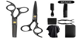 Ensemble de ciseaux de coupe de cheveux professionnels, Kit de coupe de cheveux à domicile multi-usage, ciseaux pour Salon de coiffure 3405998