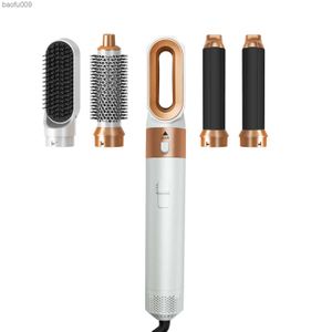 Professional Hair Dryer 5 In 1 Hair Styler Blow Dryer Comb Hot Air Brush Electric Curling Iron Styling Tools L230520