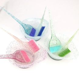 Colorant capillaire professionnel brosse plastique cristal coloriage applicateur de brosse brosse peigne coiffure outils de coiffure salon coiffure accessoires